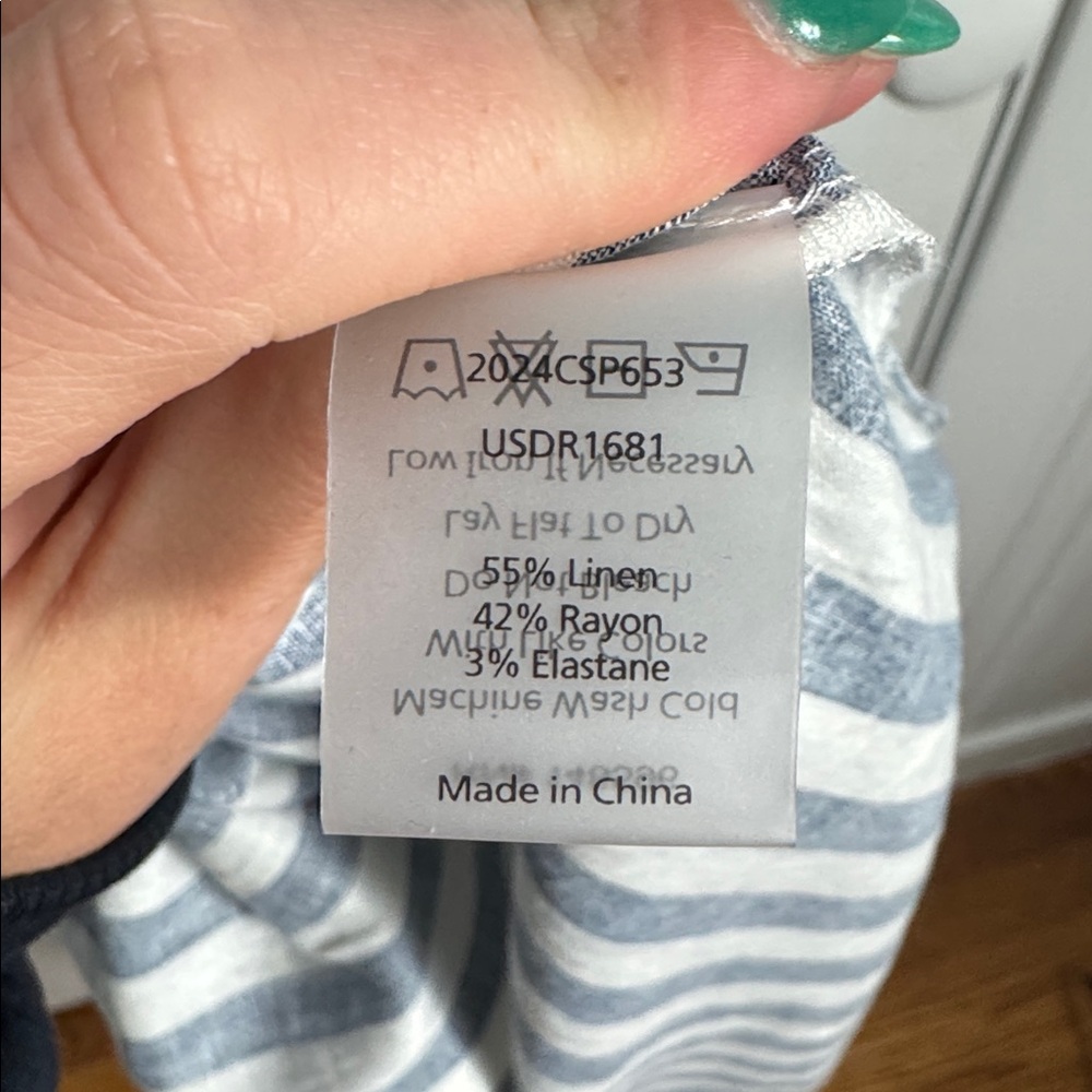 NWT Universal Standard Plaza Linen Shirt Dress Blue and White Stripe Size Small - Picture 7 of 10